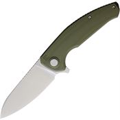 Echo 09GRN Natrix Stonewash S35V Linerlock Knife Green G10 Handles