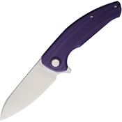 Echo 09V Natrix Stonewash S35V Linerlock Knife Violet G10 Handles