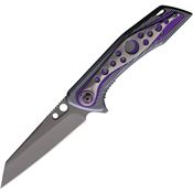 ElitEdge 10A109BPE Assist Open Linerlock Knife Purple Handles