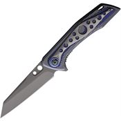 ElitEdge 10A109BBL Assist Open Linerlock Knife Black/Blue Handles