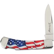 Elk Ridge 42451AF Drop Point Lockback Knife American Flag Handles