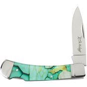 Elk Ridge 42451LG Drop Point Lockback Knife Light Green Handles