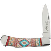 Elk Ridge 42451OR Drop Point Lockback Knife Orange Southwest Handles