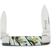 Elk Ridge 42454BK Canoe Knife Black/White Handles