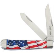 Elk Ridge 42452AF Trapper Knife American Flag Handles