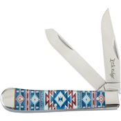 Elk Ridge 42452BL Trapper Knife Blue Southwest Handles