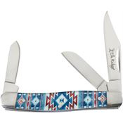 Elk Ridge 42453BL Stockman Knife Blue Southwest Handles