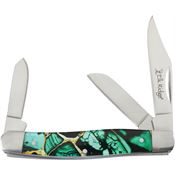 Elk Ridge 42453DG Stockman Knife Dark Green Handles