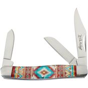 Elk Ridge 42453OR Stockman Knife Orange Southwest Handles