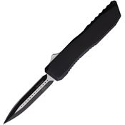 EOS 112 Auto Harpoon Two Tone Double Edge Dagger OTF Knife Black Handles