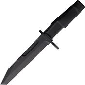 Extrema Ratio 0304BLK Fulcrum Black Part Serrated Fixed Blade Knife Black Handles