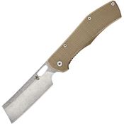 Gerber 1068532 Flatiron Stonewash Cleaver Knife Tan G10 Handles