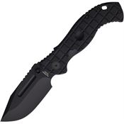 Halfbreed LBF01G2BLK Large Gen 2 Bush Black CPM-3V Carbon Steel Drop Point LINQLock Knife Black Fragg G10 Handles