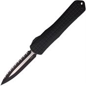 Heretic 032F10CT Auto Manticore X Two Tone MagnaCut Double Edge Dagger OTF Knife Black Handles