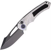 Heretic 0468ABLZ Pariah Black MagnaCut Drop Point ButtonLock Knife Blizzard Handles