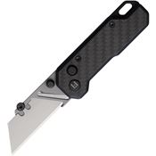 Hightron 02BLK Vector Utility ButtonLock Knife Black G10/Carbon Fiber Handles