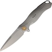 Karbon B119 Buck Horn Linerlock Knife Gray Handles