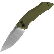 Kershaw 7100OL Auto Launch 1 Satin ButtonLock Knife Olive Handles