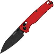 Kershaw 6105RDBW Bel Air Blackwash Part Serrated DuraLock Red Handles