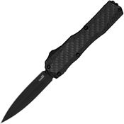 Kershaw 9000DECF Auto Livewire Black MagnaCut Double Edge Dagger OTF Knife Carbon Fiber/Black Handles