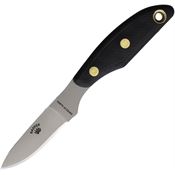 Knives Of Alaska 00040FG Badger D2 Carbon Steel Fixed Blade Knife Black Suregrip Handles