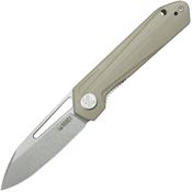 Kubey 321Q Royal Linerlock Knife Tan Handles