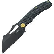 Kubey 260D Sylow Black Framelock Knife Black Frag Handles