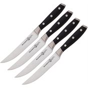 Messermeister L768454S Avanta Steak Knife Set Black Handles