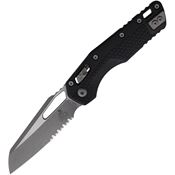 Microtech 210T11APPM30 MSI Apocalyptic Part Serrated Sheepsfoot Ram-Lok Knife Black Tri-Grip Handles