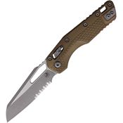 Microtech 210T11APPMDE MSI Apocalyptic Part Serrated Sheepsfoot Ram-Lok Knife Dark Earth Tri-Grip Handles