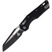 Microtech 210T1PMBK30 MSI Two Tone Sheepsfoot Ram-Lok Knife Black Tri-Grip Handles