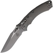 Microtech 17225 Amphibian Apocalyptic Single Edge Ram-Lok Knife Gray Handles