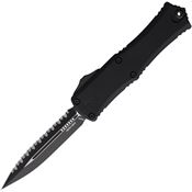 Microtech 1702M3T Auto Hera II Mini Two Tone Double Edge Dagger OTF Knife Black Handles