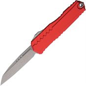 Microtech 124110APRD Auto Cypher II Apocalyptic Wharncliffe OTF Knife Red Handles