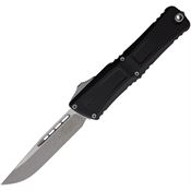 Microtech 114310AP Auto Combat Troodon Gen III Apocalyptic Single Edge OTF Knife Black Handles