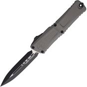 Microtech 11421NC Auto Combat Troodon Gen III Two Tone Double Edge Dagger OFT Knife Gray Handles