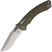 Microtech 17029 Amphibian Stonewash Ram-Lok Knife Green Frag G10 Handles