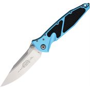 Microtech 16010TQ Socom Elite Stonewash Single Edge Linerlock Knife Turquoise Handles