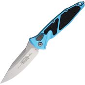 Microtech 160A10TQ Auto Socom Elite Stonewash Buttonlock Turquoise Handles