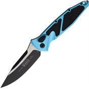 Microtech 160A1TQ Auto Socom Elite Two-Tone Part Serrated Buttonlock Turquoise Handles