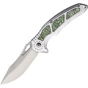 Mtech A2010GN Assist Open Linerlock Knife Green Handles