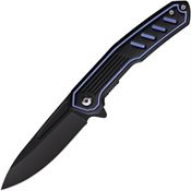 Mtech A2014BL Assist Open Linerlock Knife Blue/Black Handles