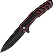 Mtech A2014BR Assist Open Linerlock Knife Black/Red Handles