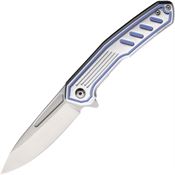 Mtech A2014SB Assist Open Linerlock Knife Blue/Gray Handles