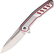 Mtech A2014SR Assist Open Linerlock Knife Gray/Red Handles