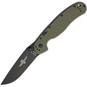 Ontario 8871OD RAT IA Assist Open Linerlock Knife OD Green G10 Handles