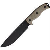 Ontario 8604 RAT-7 Black carbon Steel Fixed Blade Knife Handles