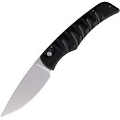 Piranha P24BK Auto Paradox Mirror Drop Point Button Lock Knife Black Handles