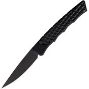 Piranha P23BKT Auto Crossfire Black Button Lock Knife Black Handles