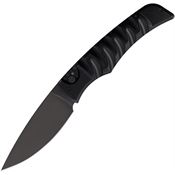 Piranha P24BKT Auto Paradox Black Drop Point Button Lock Knife Black Handles